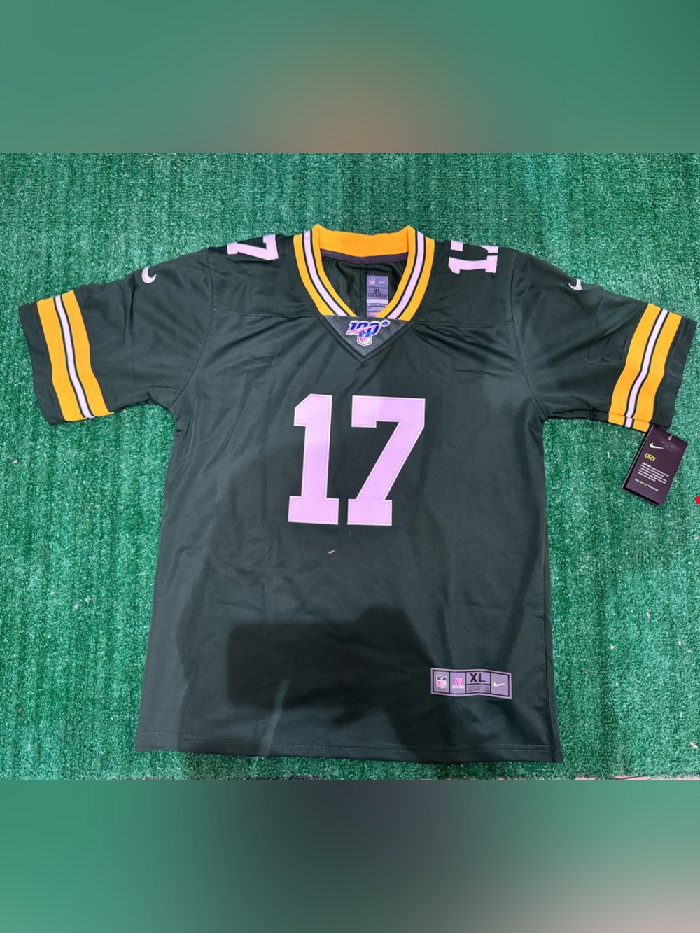 Green Bay Packers Davante Adams 17 Nike Youth XL Jersey NFL Green
